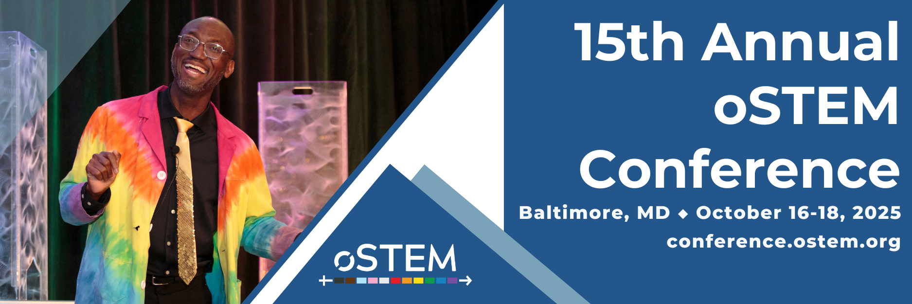 Banner for the 15th Annual oSTEM Conference, from October 16-18 in Baltimore, MD.